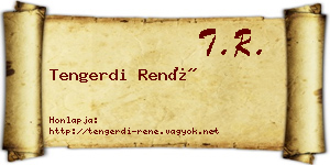 Tengerdi René névjegykártya